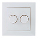 LCB LED-Beleuchtung Innovatives Design, hochwertige Technik & schnelle Lieferung! LED Dimmer DUO Abdeckrahmen / Abdeckplatte Modern - 84x84mm