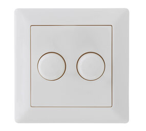 LCB LED-Beleuchtung Innovatives Design, hochwertige Technik & schnelle Lieferung! LED Dimmer DUO Abdeckrahmen / Abdeckplatte Klassisch - 84x84mm