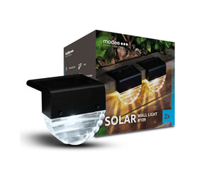 LED Wandleuchte Solar - IP44 6Lm - 4000K Neutralweiß + RGB - Duo-Pack LED Wandleuchte Solar - IP44 6Lm - 4000K Neutralweiß + RGB - Duo-Pack