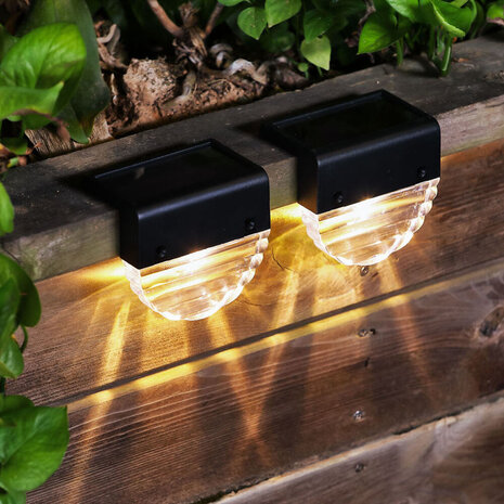 LED Wandleuchte Solar - IP44 6Lm - 4000K Neutralweiß + RGB - Duo-Pack LED Wandleuchte Solar - IP44 6Lm - 4000K Neutralweiß + RGB - Duo-Pack