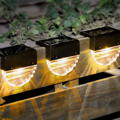 Modee Lighting LED Wandleuchte Solar - IP44 6Lm - 4000K Neutralweiß + RGB -  Duo-Pack 