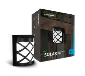 LED Wandleuchte Solar schwarz - IP44 1,5Lm - 6000K Tageslichtweiß LED Wandleuchte Solar schwarz - IP44 1,5Lm - 6000K Tageslichtweiß