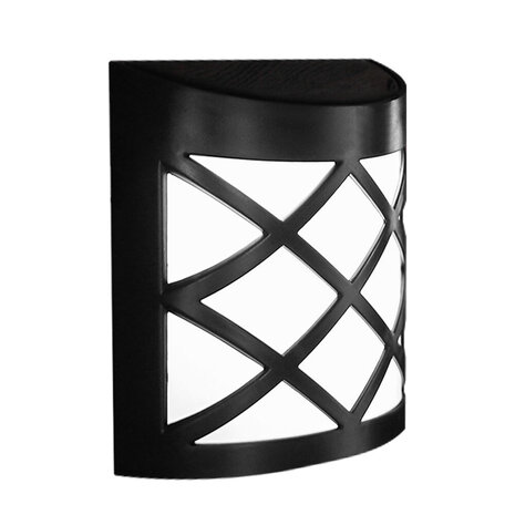 LED Wandleuchte Solar schwarz - IP44 1,5Lm - 6000K Tageslichtweiß