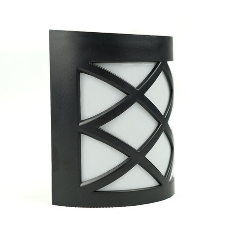 LED Wandleuchte Solar schwarz - IP44 1,5Lm - 6000K Tageslichtweiß