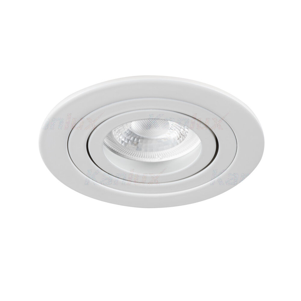 Kanlux Einbaurahmen Weiß rund - schwenkbar - Sägegröße 80mm - Außengröße 92mm - exkl. LED Spot Kanlux Einbaurahmen Weiß rund - schwenkbar - Sägegröße 80mm - Außengröße 92mm - exkl. LED Spot