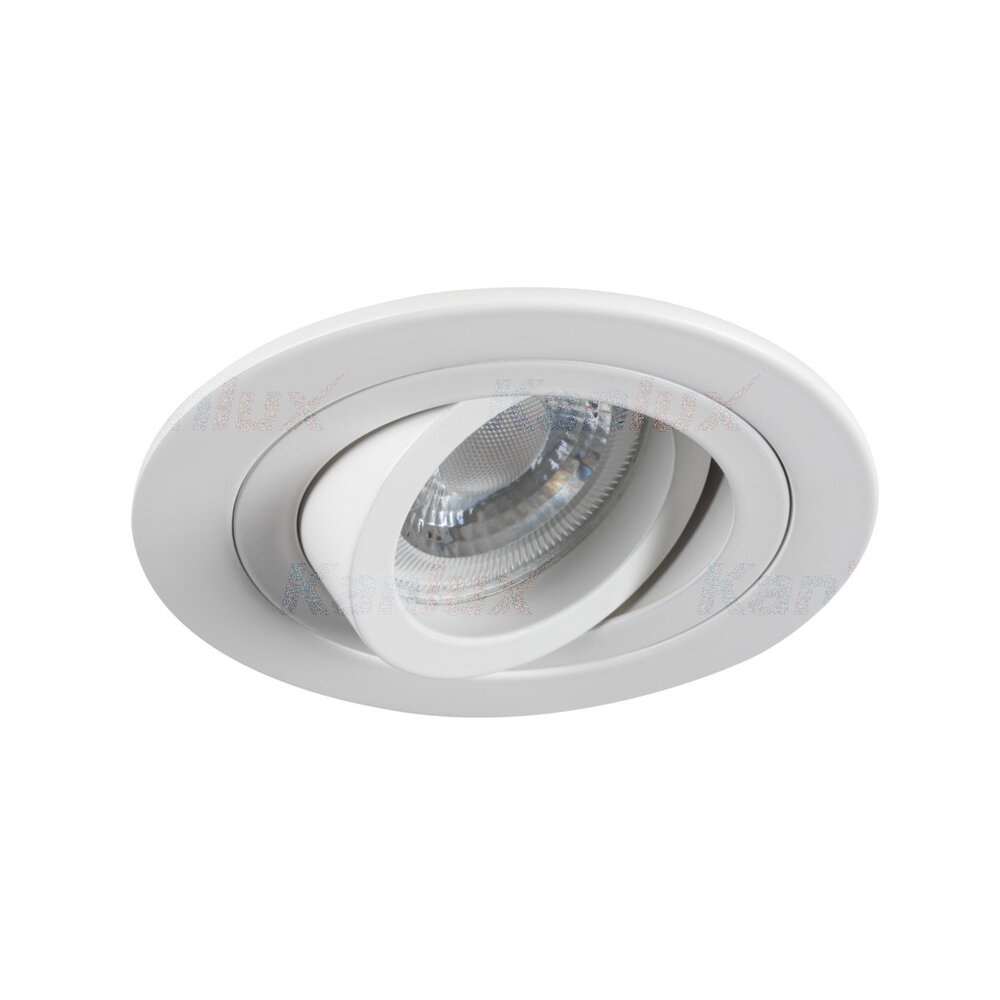 Kanlux Einbaurahmen Weiß rund - schwenkbar - Sägegröße 80mm - Außengröße 92mm - exkl. LED Spot Kanlux Einbaurahmen Weiß rund - schwenkbar - Sägegröße 80mm - Außengröße 92mm - exkl. LED Spot