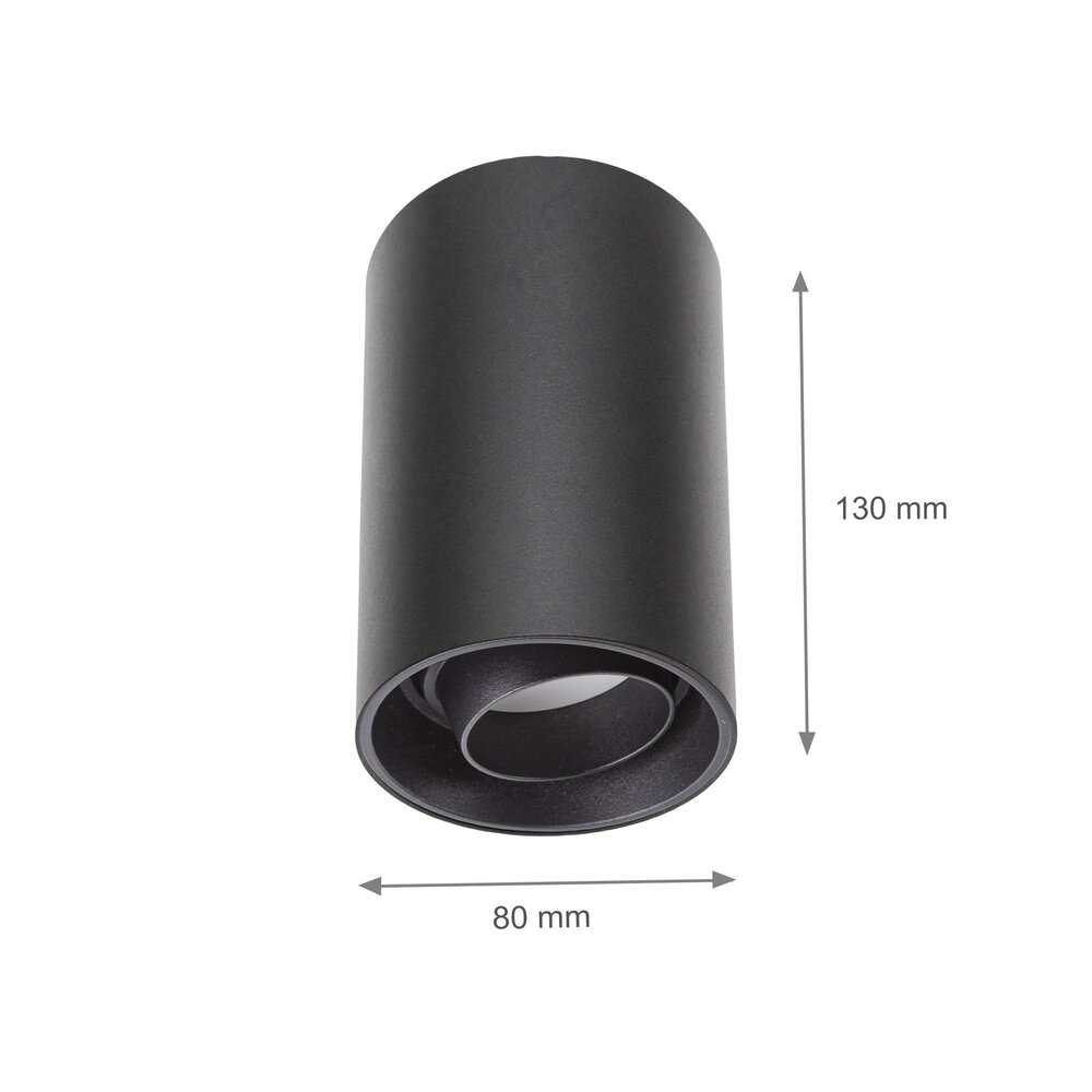 Spectrum LED Deckenspot CHLOE LENS - 1x GU10 Fassung - Mattschwarz Spectrum LED Deckenspot CHLOE LENS - 1x GU10 Fassung - Mattschwarz