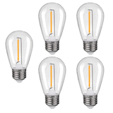 LCB LED-Beleuchtung Innovatives Design, hochwertige Technik & schnelle Lieferung! 5er Vorteilspack LED Fadenlampe E27 - 1W - 2700K Warmweiß