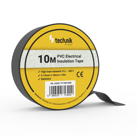 Technik Isolierband 0,13 x 18mm - 10 Meter Schwarz Technik Isolierband 0,13 x 18mm - 10 Meter Schwarz
