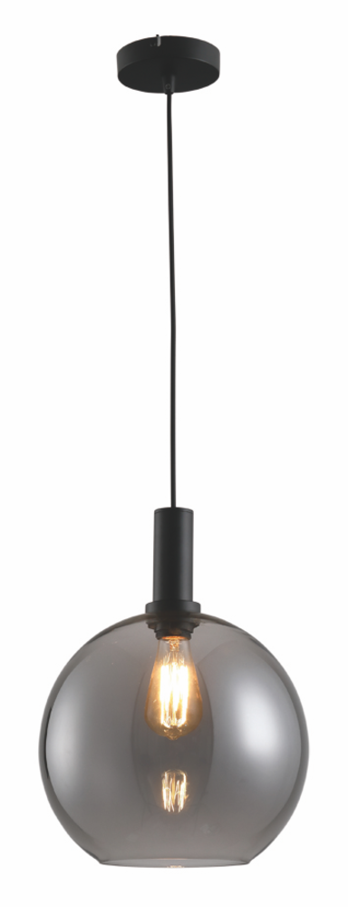Freelight LED-Beleuchtung  LED Pendelleuchte Chandra 30cm Schwarz / Rauchglas