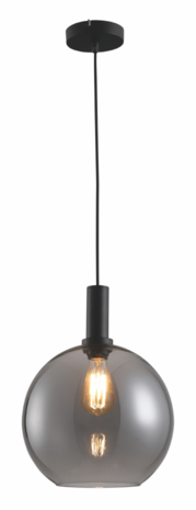 Freelight LED-Beleuchtung  LED Pendelleuchte Chandra 30cm Schwarz / Rauchglas