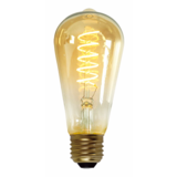 Freelight LED-Beleuchtung  Edison LED Fadenlampe Glühwendel 6,4cm Gold