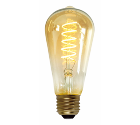 Freelight LED-Beleuchtung  Edison LED Fadenlampe Glühwendel 6,4cm Gold