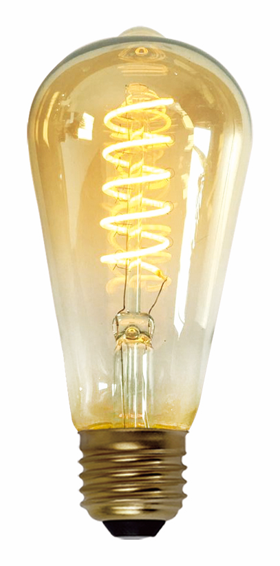 Freelight Edison LED Fadenlampe Glühwendel 6,4cm Gold