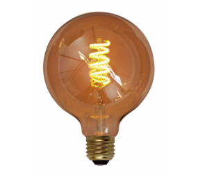 Freelight LED-Beleuchtung  LED Fadenlampe Globe 8W Glühwendel dimmbar 125mm Gold