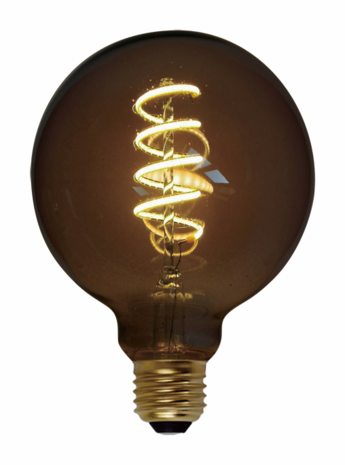 Freelight LED-Beleuchtung  LED Fadenlampe Globe 8W Glühwendel dimmbar 95mm Rauch