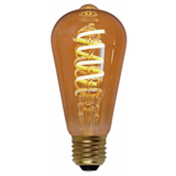 Freelight LED-Beleuchtung  Edison 8W LED Fadenlampe Glühwendel dimmbar 64mm Gold