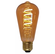 Freelight Edison 8W LED Fadenlampe Glühwendel dimmbar 64mm Gold