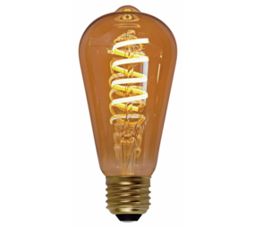 Freelight LED-Beleuchtung  Edison 8W LED Fadenlampe Glühwendel dimmbar 64mm Gold