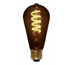 Freelight LED-Beleuchtung  Edison 8W LED Fadenlampe Glühwendel dimmbar 64mm Rauch