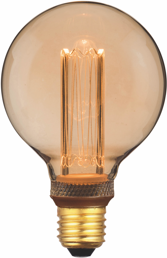Freelight LED-Beleuchtung  LED Lampe E27 - 5W - Gold - 9,5cm - 2000K - 3 Einstellungen mit Erinnerungsfunktion
