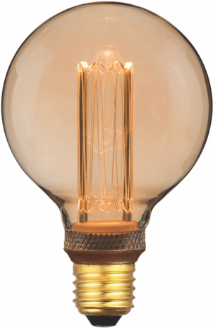 Freelight LED-Beleuchtung  LED Lampe E27 - 5W - Gold - 9,5cm - 2000K - 3 Einstellungen mit Erinnerungsfunktion