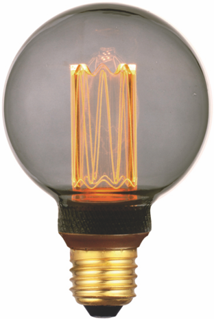 Freelight LED-Beleuchtung  LED Lampe E27- 5W - Rauch - 8cm - 2000K - 3 Einstellungen mit Erinnerungsfunktion