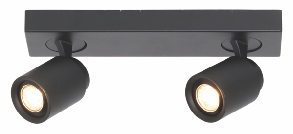 Freelight LED-Beleuchtung LED Balken Razza mit 2 Lichtern GU10 Schwarz Freelight LED-Beleuchtung LED Balken Razza mit 2 Lichtern GU10 Schwarz