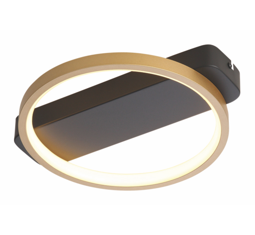 LED Deckenleuchte Cintura Ø 26cm Schwarz / Gold