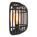 Freelight LED-Beleuchtung  LED Wandleuchte TRECCIA Schwarz / Rattan Schwarz