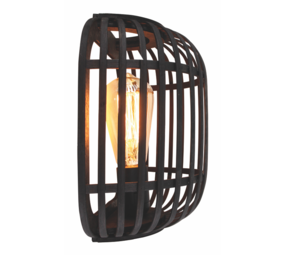 Freelight LED-Beleuchtung  LED Wandleuchte TRECCIA Schwarz / Rattan Schwarz