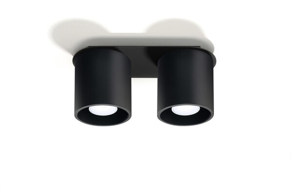 Sollux Lighting Deckenspot ORBIS 2 Schwarz - 2x GU10 Fassung - max. 2x40W - exkl. LED's Sollux Lighting Deckenspot ORBIS 2 Schwarz - 2x GU10 Fassung - max. 2x40W - exkl. LED's