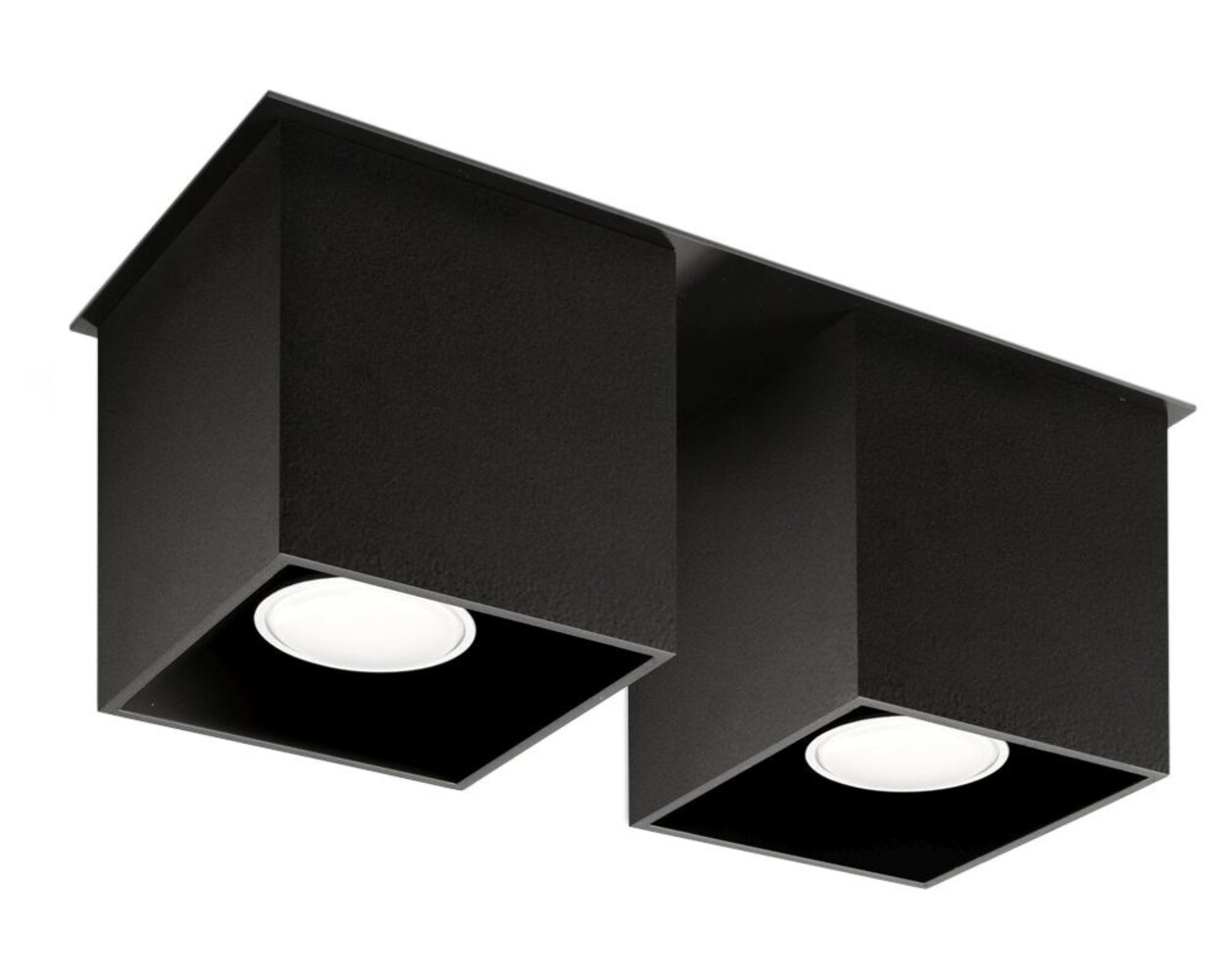 Sollux Lighting Deckenspot QUAD 2 Schwarz - 2x GU10 Fassung - max. 2x40W - exkl. LED's Sollux Lighting Deckenspot QUAD 2 Schwarz - 2x GU10 Fassung - max. 2x40W - exkl. LED's