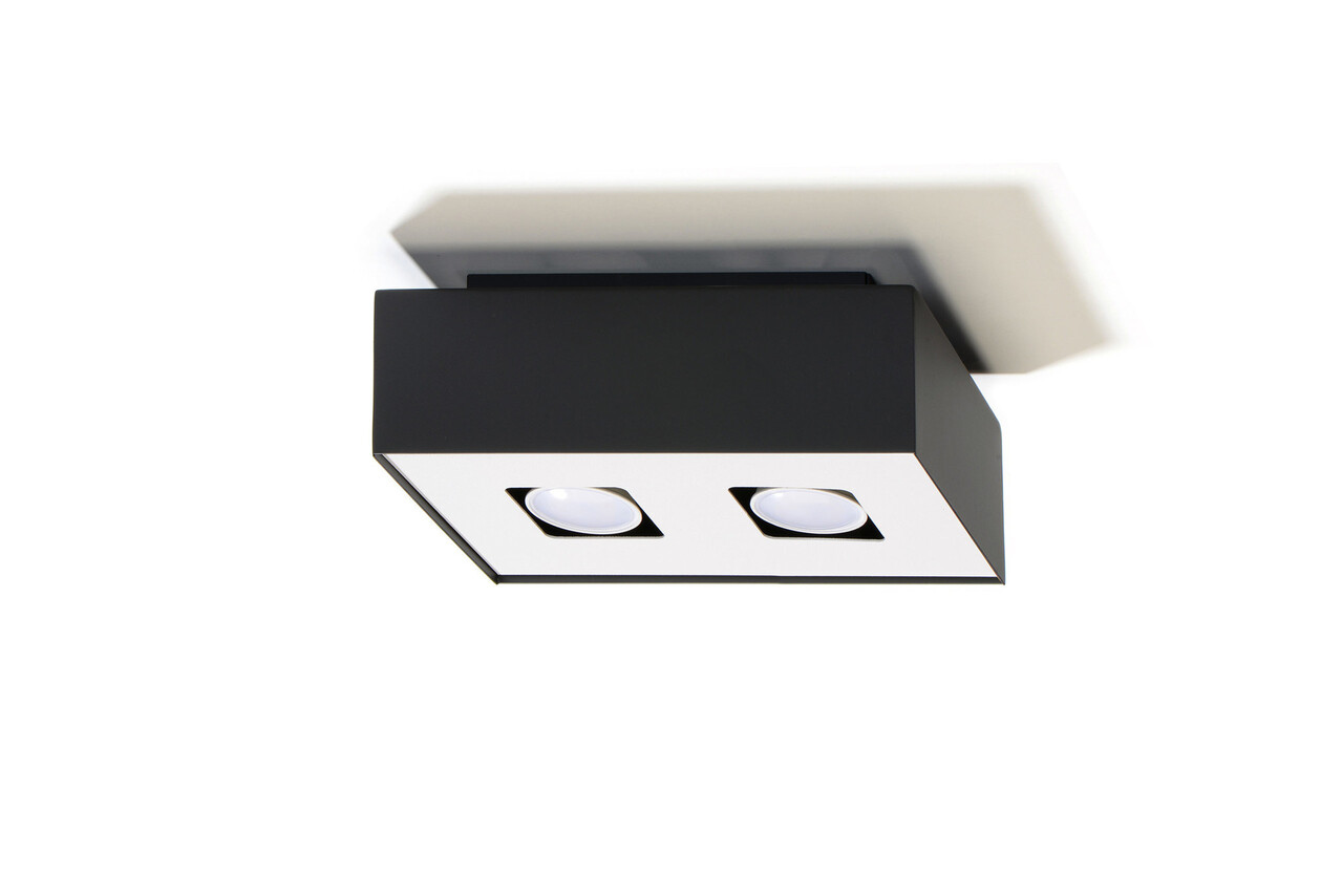 Sollux Lighting Deckenspot MONO 2 Schwarz - 2x GU10 Fassung - max. 2x40W - exkl. LED's Sollux Lighting Deckenspot MONO 2 Schwarz - 2x GU10 Fassung - max. 2x40W - exkl. LED's