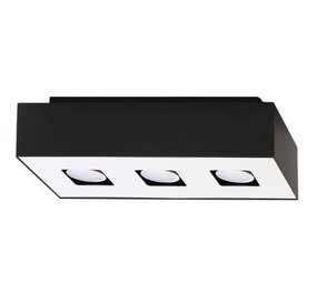 Sollux Lighting Deckenspot MONO 3 Schwarz - 3x GU10 Fassung - max. 3x40W - exkl. LED's