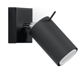 Sollux Lighting Wandleuchte RING Schwarz - 1x GU10 Fassung - max. 40W - exkl. LED's Sollux Lighting Wandleuchte RING Schwarz - 1x GU10 Fassung - max. 40W - exkl. LED's