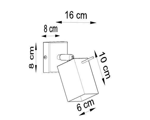 Sollux Lighting Wandleuchte MERIDA Schwarz - 1x GU10 Fassung - max. 40W - exkl. LED's Sollux Lighting Wandleuchte MERIDA Schwarz - 1x GU10 Fassung - max. 40W - exkl. LED's