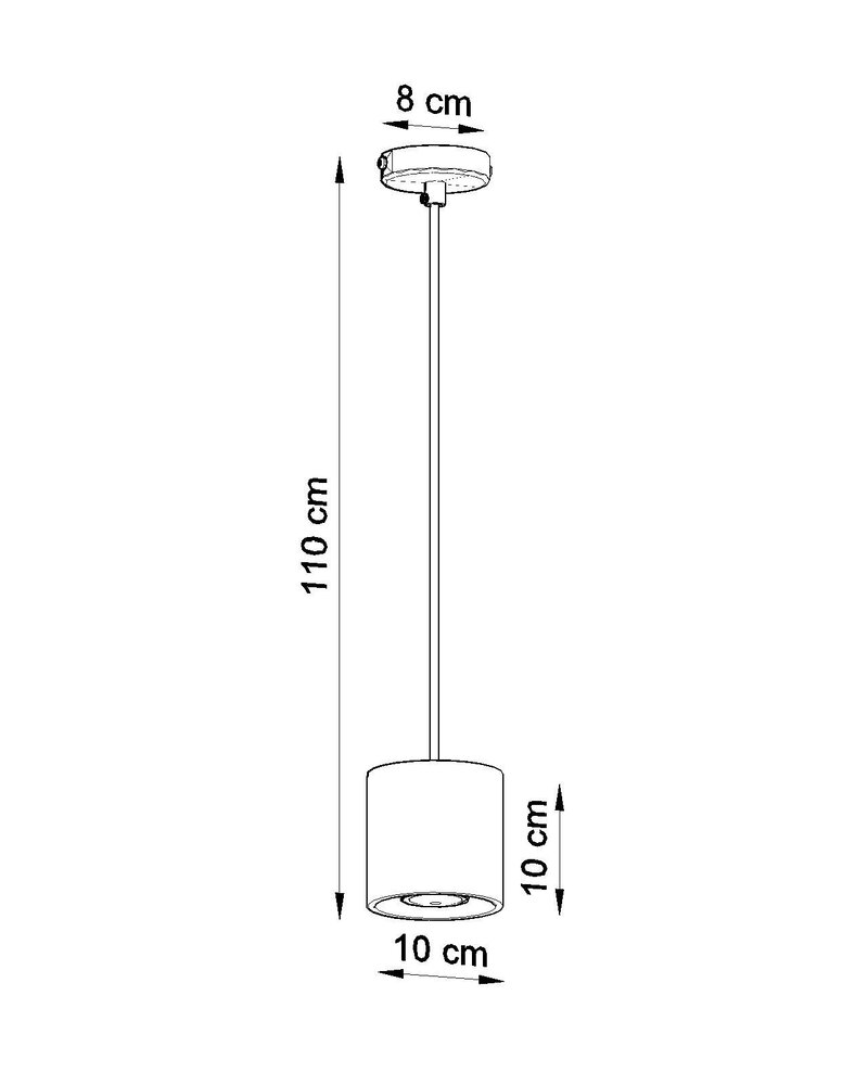 Sollux Lighting Hängeleuchte ORBIS 1 Weiß - 1x GU10 Fassung - max. 40W - exkl. LED's Sollux Lighting Hängeleuchte ORBIS 1 Weiß - 1x GU10 Fassung - max. 40W - exkl. LED's