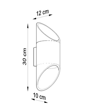 Sollux Lighting Wandleuchte PENNE 30 Schwarz - 1x G9 Fassung - max. 40W - exkl. LED's Sollux Lighting Wandleuchte PENNE 30 Schwarz - 1x G9 Fassung - max. 40W - exkl. LED's