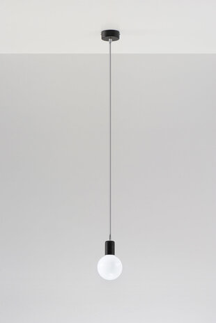 Sollux Lighting Hängeleuchte EDISON Grau - 1x E27 Fassung - max. 60W - exkl. LED's Sollux Lighting Hängeleuchte EDISON Grau - 1x E27 Fassung - max. 60W - exkl. LED's