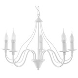 Sollux Lighting Kronleuchter MINERWA 5 Weiß - 5x E14 Fassung - max. 5x40W - exkl. LED's