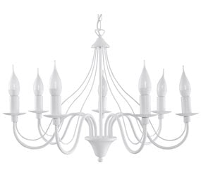 Sollux Lighting Kronleuchter MINERWA 7 Weiß - 7x E14 Fassung - max. 7x40W - exkl. LED's