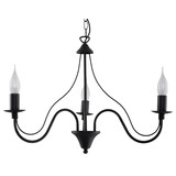 Sollux Lighting Kronleuchter MINERWA 3 Schwarz - 3x E14 Fassung - max. 3x40W - exkl. LED's Sollux Lighting Kronleuchter MINERWA 3 Schwarz - 3x E14 Fassung - max. 3x40W - exkl. LED's