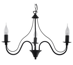 Sollux Lighting Kronleuchter MINERWA 3 Schwarz - 3x E14 Fassung - max. 3x40W - exkl. LED's Sollux Lighting Kronleuchter MINERWA 3 Schwarz - 3x E14 Fassung - max. 3x40W - exkl. LED's