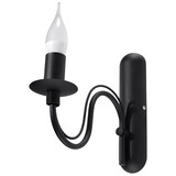 Sollux Lighting Wandleuchte MINERWA Schwarz - 1x E14 Fassung - max. 40W - exkl. LED's