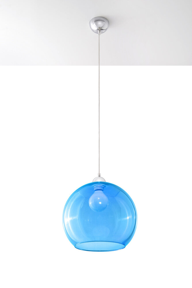 Sollux Lighting Pendelleuchte BALL Blau - 1x E27 Fassung - max. 60W - exkl. LED's Sollux Lighting Pendelleuchte BALL Blau - 1x E27 Fassung - max. 60W - exkl. LED's