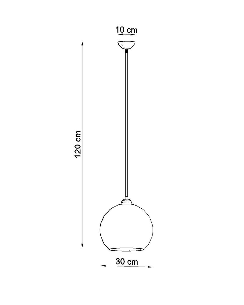 Sollux Lighting Pendelleuchte BALL Blau - 1x E27 Fassung - max. 60W - exkl. LED's Sollux Lighting Pendelleuchte BALL Blau - 1x E27 Fassung - max. 60W - exkl. LED's