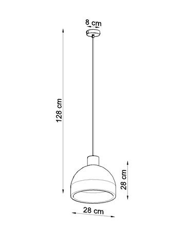 Sollux Lighting Pendelleuchte DAMASO - 1x E27 Fassung - max. 60W - exkl. LED's Sollux Lighting Pendelleuchte DAMASO - 1x E27 Fassung - max. 60W - exkl. LED's