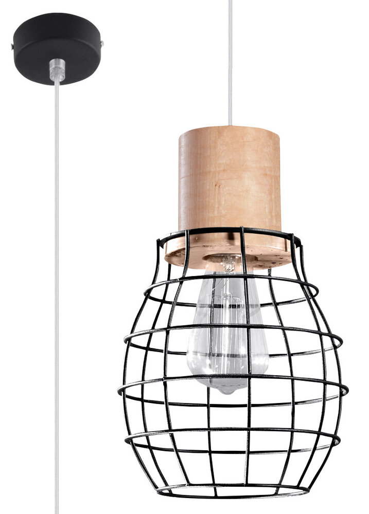 Sollux Lighting Pendelleuchte RIDA - 1x E27 Fassung - max. 60W - exkl. LED's