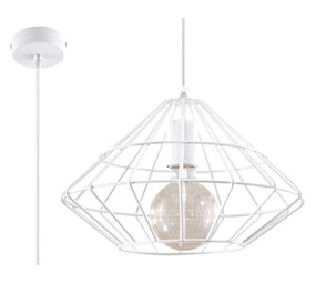 Sollux Lighting Pendelleuchte UMBERTO Weiß - 1x E27 Fassung - max. 60W - exkl. LED's Sollux Lighting Pendelleuchte UMBERTO Weiß - 1x E27 Fassung - max. 60W - exkl. LED's